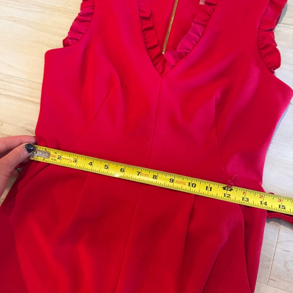 Calvin Klein Red ❤️ Sleeveless Jumpsuit • Size 4 • Like New - Picture 14 of 16